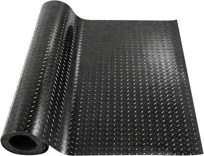 Heavy Duty Rubber Floor Mat Roll 3mm Non-Slip Waterproof Protective Flooring for Garage Gym Workshop 1m x 1m
