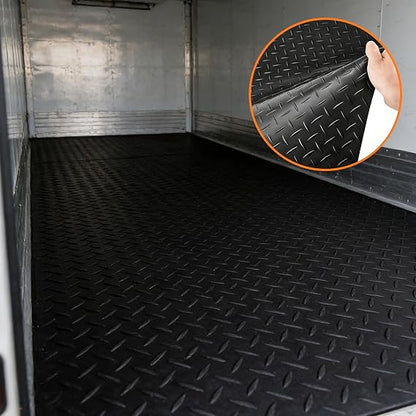 Heavy Duty Rubber Floor Mat Roll 3mm Non-Slip Waterproof Protective Flooring for Garage Gym Workshop 1m x 1m